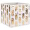 DII® 11" Nonwoven Polyester White & Gold Pineapple Storage Cube, 2ct.